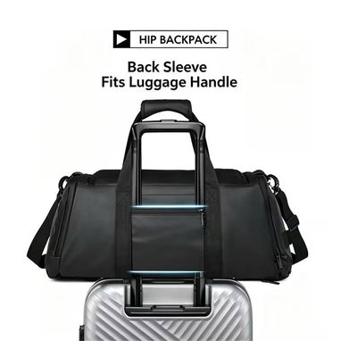 Bolso de Viaje y Deportivo – Gran Capacidad ( Gris y Negro) - 3/5