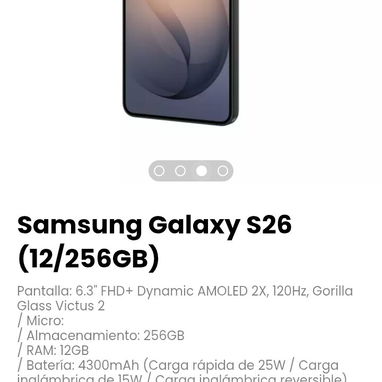 Samsung Galaxy S26 (12/256GB). No incluye cargador (solo cable USB-C). Nuevo en caja - Img 116544344