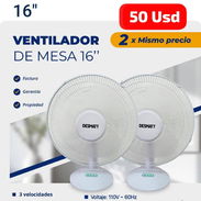 Ventilador de mesa Desmatt 16", 2 unidades en caja - Img 50968031
