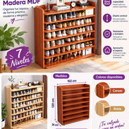 Zapatera de madera MDF de 7 niveles (EyH) - Img 57510730