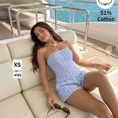 Conjunto short y blusa strapless - 3/3