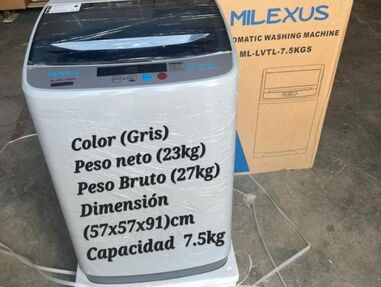 💧"MILEXUS"💧 lavadora automática de 7.5kg - Img main-image