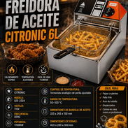 🍗 FREIDORA 🍗 DE ACEITE CITRONIC DE 6 LITROS. MENSAJERÍA CON FACTURA Y GARANTÍA. 📲 54833699 - Img 55984437