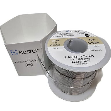 Rollo de estaño industrial del fabricante KESTER SN63/PB37 FLUX 1.1% ( hecho en Estados Unidos) de 1 lb/0,8mm - Img 116329679