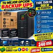 Disponible ups backup 1500 VA 110V 900W new en caja usted lo estrena con 2 baterías de 12v 9AH - Img 57975443