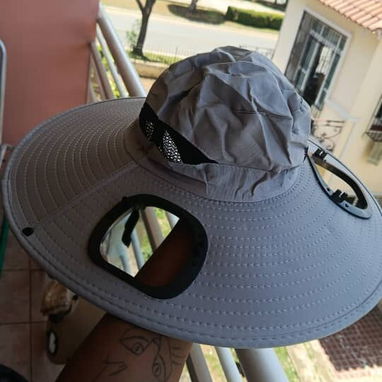 Sombrero con ventilador y panel solar - 5/6