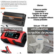 Convertidor + cargador de bateria con su compra le regalamos un ventilador recargables milexus - Img 54963357