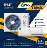 📣 SUPER REBAJA 📣 CON 1 AÑO DE GARANTÍA. SPLIT 2T EKO 24000 BTU. TLF 54833699 - Img 48991636