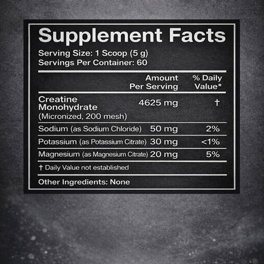 Creatina Monohidratada + Electrolytes DiamondHide (Elefans Fitness) 300gr-60serv - Img 125558292