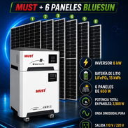 🤖Rebaja por hoy y mañana COMBO ‼️ Conjunto todo en 1 MUST de 6kw con batería 15kw ➕️ 6 Paneles BLUESUN - Img 57025163