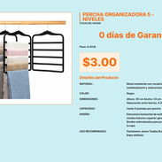 Percha para Jeans de 5 Niveles con Diseño de Pestaña Anticaídas Real Pro VPT#-0433 - Img 55669048