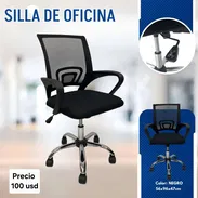 Silla de oficina con espaldar corto de malla transpirable, nueva - Img 53975886