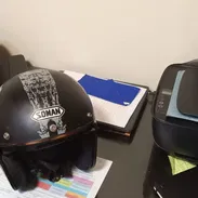 Casco de Moto Soman Tipo Jet 3/4 Vintage Retro Negro Mate - Talla M. - Img 58256914
