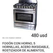 Cocina  de horno,5 hornillas y rostizador - Img 55875412