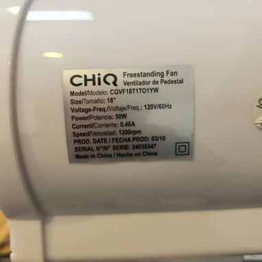 Ventilador Chiq de 18" (td) - Img 111926577