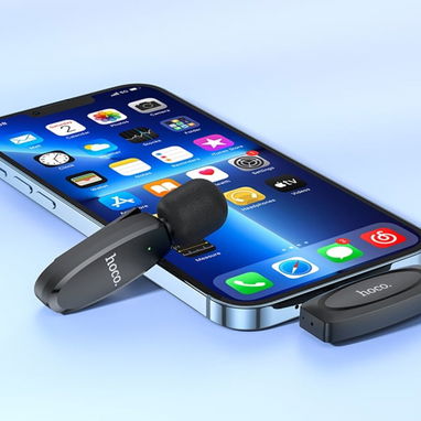 Hoco - L15 Crystal Micrófono de Solapa Inalámbrico Digital para iPhone 🌐 - Img 127567857