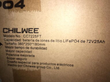 Batería de litio 72vol x 25 ampere - Img 64157004