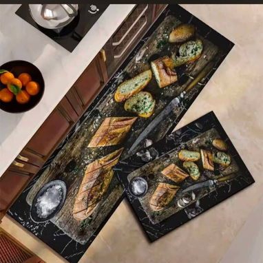 🚨 Alfombras de 2 piezas para cocina  🚨 Antideslizante  🚨 Medidas:  ✅Pequeña ( 40 cm de ancho X 60 cm de largo  ✅Grand - 4/4