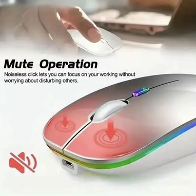 5000$##^%^#^ MOUSE INALÁMBRICO Recargable BLUETHOO Y USB RETROILUMINADO 💯👌📞58381149 karla - Img 109917553