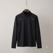 Polera Deportiva Térmica "Advanced" con Cierre Corto - Negra 20 - Img 56915514