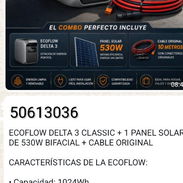 Estación de energía Ecoflow Delta Classi/ con panel solar 530 w y cable - Img 56731131
