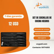 Set de Cuchillos de Cocina Negros - Img 56032748
