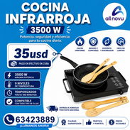 Cocina infrarrojo con sarten y juego de paletas. - Img 55754390