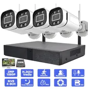 Cámaras de Seguridad Inalámbricas, Sistema de vigilancia,Kit Seguridad Cámaras Video-vigilancia Nvr 4canale Disco500gb - Img 49166489