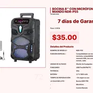 BOCINA 8'' CON MICRÓFONO Y MANDO NDR-P55 VPT#-0039 - Img 55218368