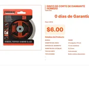 Fijación estándar con el Disco de corte de diamante húmedo de 4.5 pulg VPT#-0110 - Img 55560323