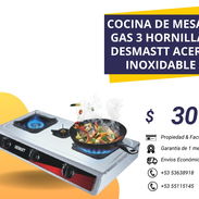 COCINA DE GAS DE MESA DESMATT 3 HORNILLAS 6 MESES DE GARANTÍA - Img 52698550