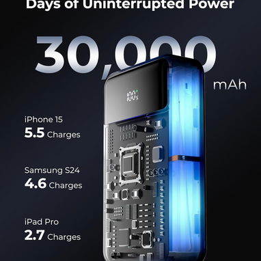 🔋⚡ POWER BANK 30000MAH CON CABLES INTEGRADOS CARGA RÁPIDA 22.5W HASTA 4 DISPOSITIVOS ENVÍO DISPONIBLE GARANTÍA - Img 119706660