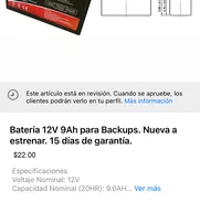 Baterías 12V 7Ah y 9Ah nuevas a estrenar, para motos de combustión y alarmas, con garantía de 15 días. - Img main-image-46343515