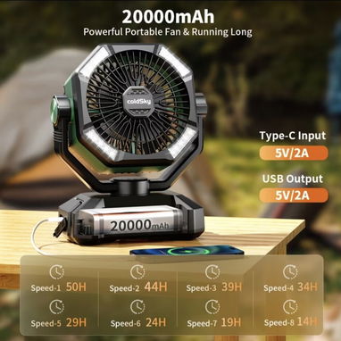 VENTILADOR COLD SKY 20,000 mAh 🔋 - 3/3