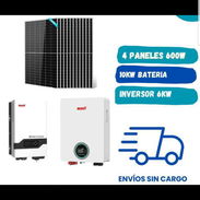 Kit solar 6 kw -Inversor híbrido de SUNPAL 6.4Kw -110-220v (48vol)  batería 10kw, 4 paneles 600W , factura y mensajería - Img 55725543