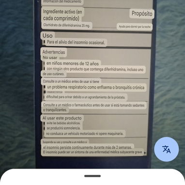 Pastilla para dormir Clorhidrato defehidramida 60 tab  de 25 MG ( benadrilina)ayuda a convertir el insomnio - 2/2