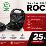 SANDWICHERA / TOSTADORA ROCA — DESAYUNOS LISTOS EN MINUTOS Prepara sándwiches, tostadas y deliciosas meriendas de - Img 56849791