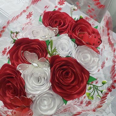 FLORES ETERNAS DE SATIN. ROSAS. RAMOS - 6/10