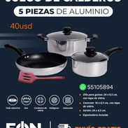Juego de Calderos de 5 piezas de Aluminio - Img 54927404