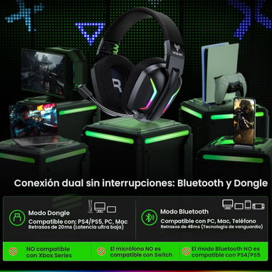 Audífonos gamers inalámbricos - Img 123130094