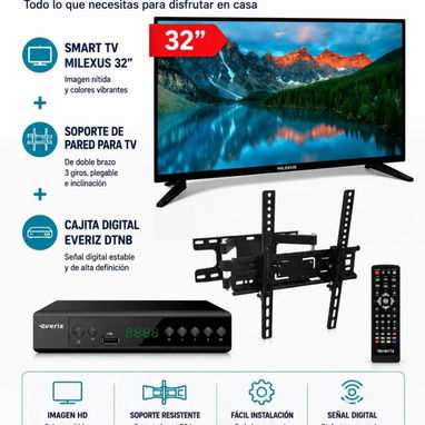 🔥📺 ¡QUE TU PRÓXIMA PELÍCULA SE VEA COMO EN EL CINE! 📺🔥 Tenemos televisores Smart TV de 32” y 50”, además de opciones - 4/6