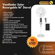Ventilador solar recargable 16" stavel - Img 55634457