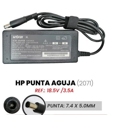 Cargador para Laptop HP de punta azul de 19.5v 2.31a , nuevo + garantía. - Img 113948637