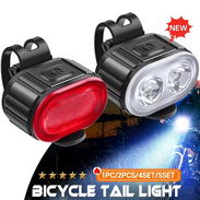 kit de luces RECARGABLES delanteras y traseras para BICICLETAS MOTOS Y BICIMOTOS - Img 56899477