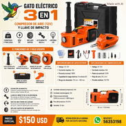 GATO ELÉCTRICO 3 EN 1 . Gato hidráulico eléctrico. Compresor. Martillo de emergencia - Img 57691907
