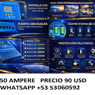 150 MPPT NUEVO REGULADOR SOLAR  MULTISISTEMA PARA SISTEMA SOLAR - Img 121347353