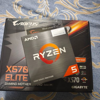 Kit Aorus X570 ,Ryzen 5 5600G ,32 GB DDR4 3200 MT , Gangaaa - 5/5