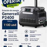 6 meses de garantía Con mensajería Gratis   ⚡Estación de energía Genercell P2400 P salida: 2400W 4800w 2048 - Img 55742424