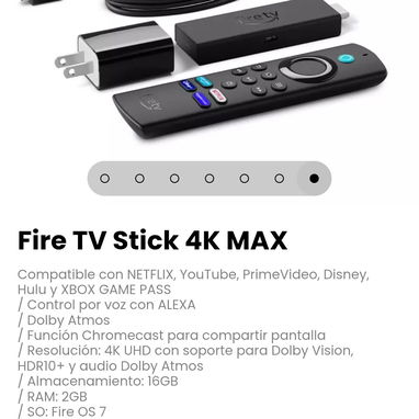 Fire TV Stick 4K MAX Compatible con NETFLIX, YouTube, PrimeVideo, Disney, Hulu y XBOX GAME PASS - 7/7