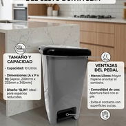 Cesto para basura con pedal (10litros) - Img 55525208